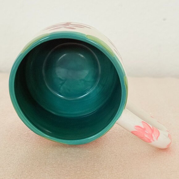 🪸Anthropologie🪸Vintage Agata Mug Handpainted Glazed Coffee Mug/Tea Cup 12 oz - Picture 7 of 8